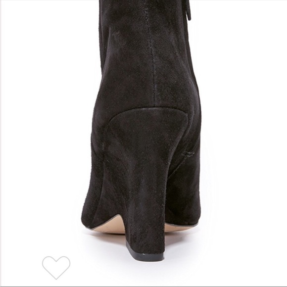 Anthropologie x Sam Edelman WILSON black suede heel ankle boot women size 7 - Picture 4 of 13